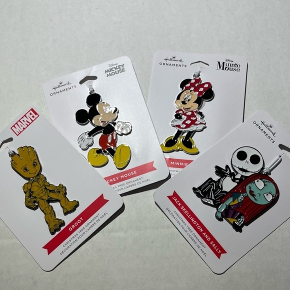 Hallmark Disney, Marvel Metal Enamel Ornaments,โ Christmas